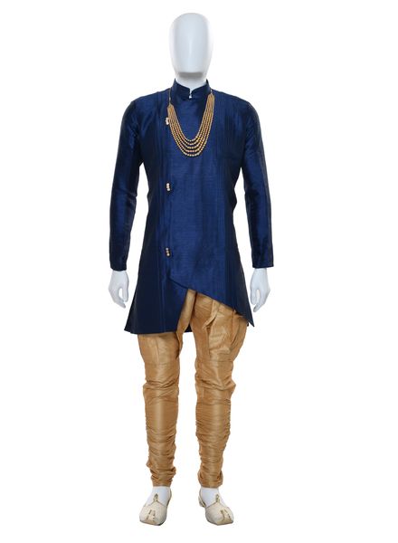Indo Western Polyester Ethnic Wear Slim Fit Designer Solid La Scoot